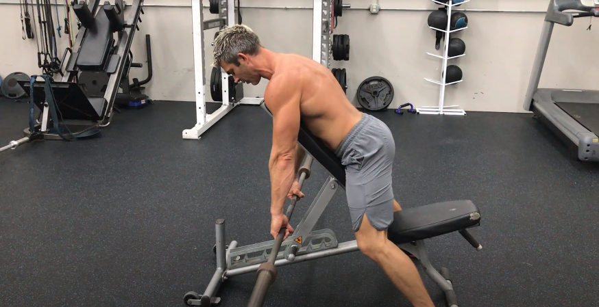 chest supported bent over row for back exercise