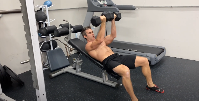 how to get bigger chest, Incline Dumbbell Press with Reverse Grip