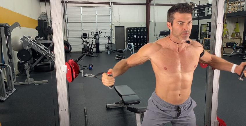 chest exercises, chest workout, bigger chest muscles, cable chest fly exercise