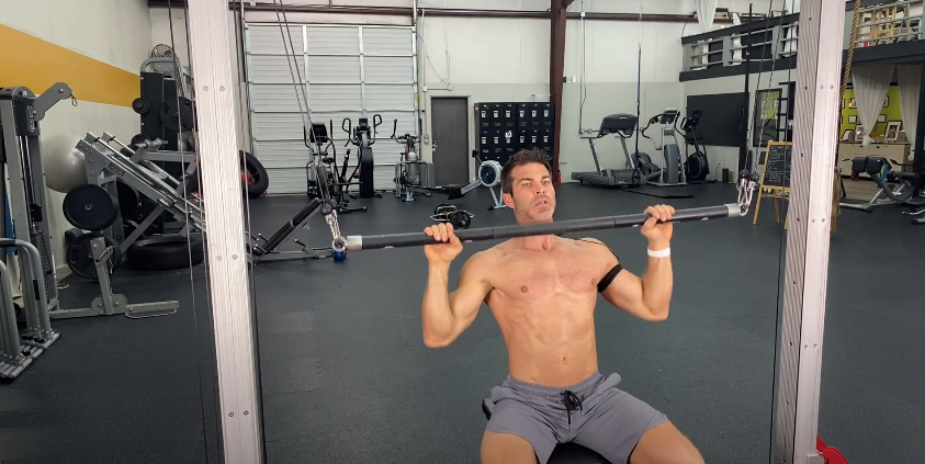 chest exercises, chest workout, bigger chest muscles, wide grip pulldown