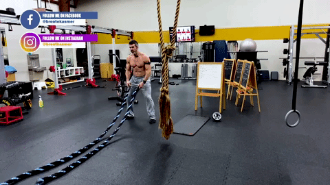 heavy rope slams exercise, active recovery workout
