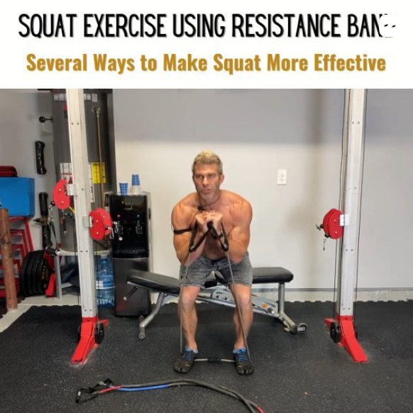 squat with resistance band